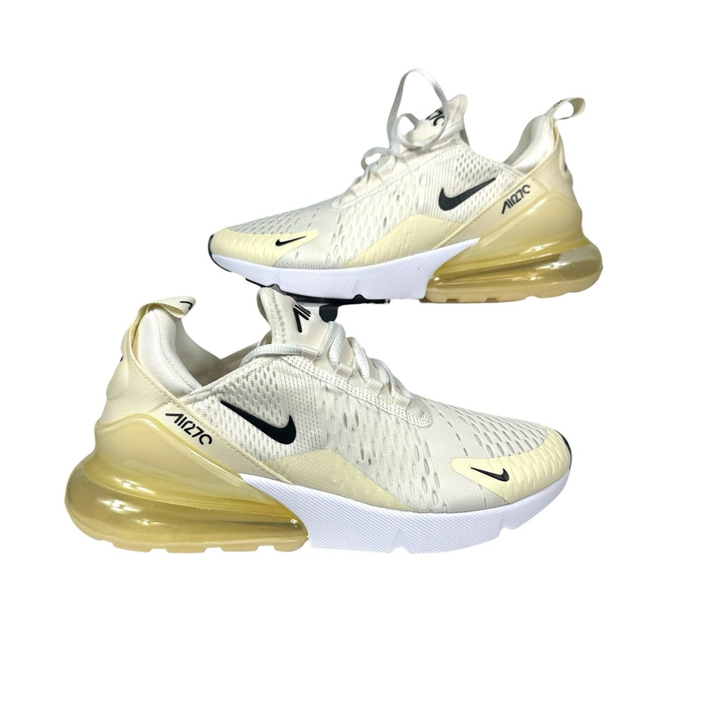 Nike Air Max 270 Cream/Gold/Black Athletic Shoes